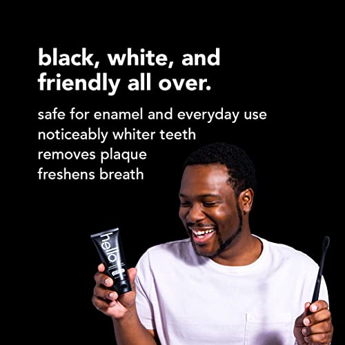 Hello Activated Charcoal Epic Teeth Whitening Fluoride Free Toothpaste, Fresh Mint and Coconut Oil, Vegan, SLS Free, Gluten Free and Peroxide Free, 4 Ounce