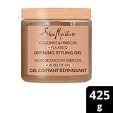 SheaMoisture Defining Styling Gel For Thick, Curly Hair Coconut and Hibiscus Paraben-Free Frizz Control Styling Gel 15 oz