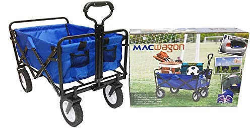 MacSports Collapsible Folding Outdoor Utility Wagon, Black