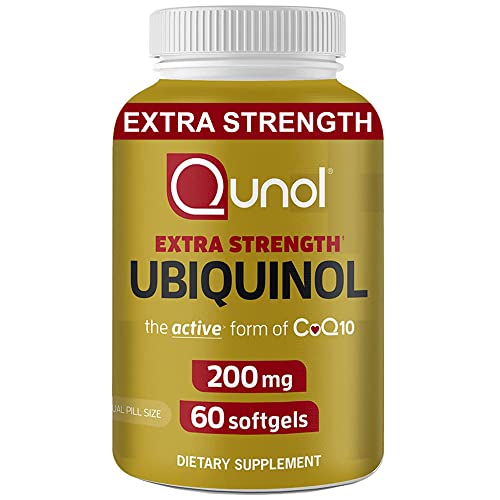 Qunol Ubiquinol CoQ10 200mg Softgels, Powerful Antioxidant for Heart and Vascular Health, Essential for Energy Production, Natural Supplement Active Form of CoQ10, 120ct Softgels