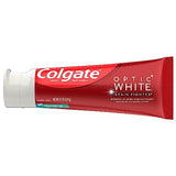 Colgate Optic White Stain Fighter Whitening Toothpaste Gel, Fresh Mint Flavor Gel Toothpaste, Safely Removes Surface Stains, Enamel-Safe for Daily Use, Whitening Toothpaste with Fluoride, 4.2 Oz Tube