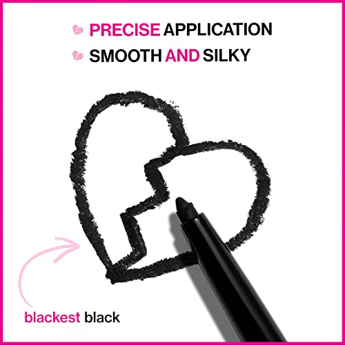 wet n wild Mega Last Breakup Proof Liquid Waterproof Eyeliner, Black, Quick Drying Retractable Gel Eyeliner, Smudge Resistant, Long Lasting 16 Hour Wear, Ultra Fine Brush Tip Pen