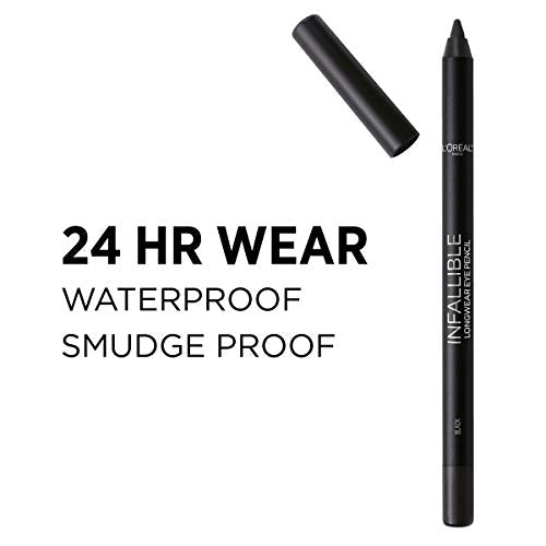 L’Oréal Paris Cosmetics Infallible Pro-Last Waterproof Pencil Eyeliner, Black, 0.042 Ounce,1 Count