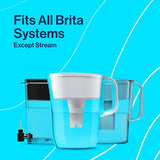 Brita Large Water Filter Pitcher for Tap and Drinking Water with 1 Standard Filter, Lasts 2 Months, 10-Cup Capacity, BPA Free, White (Design May Vary)