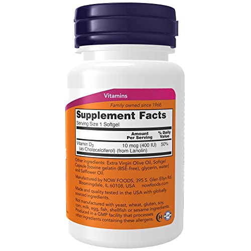 NOW Supplements, Vitamin D-3 1,000 IU, Natural Fruit Flavor, Structural Support*, 180 Chewables