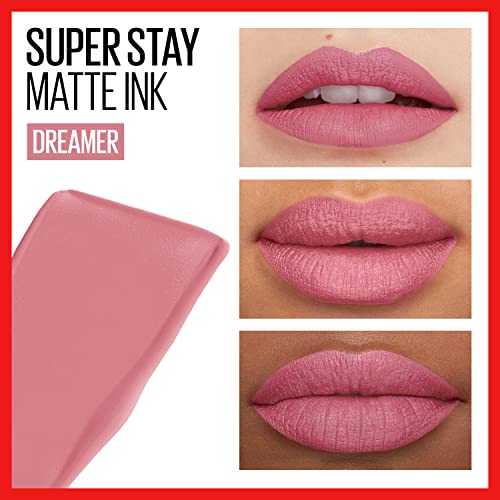 Maybelline New York Super Stay Matte Ink Liquid Lipstick Makeup, Long Lasting High Impact Color, Up to 16H Wear, Exhilarator, Ruby Red, 1 Count