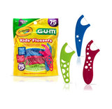 GUM - 70070942306514 Crayola Kids? Flossers, Grape, Fluoride Coated, Easy Grip Handle, Ages 3+, 75 Count, (Pack of 6)