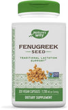 Nature's Way Fenugreek Seed, Traditional Lactation Supplement for Breastfeeding Support*, 1,130 mg, 320 Vegan Capsules