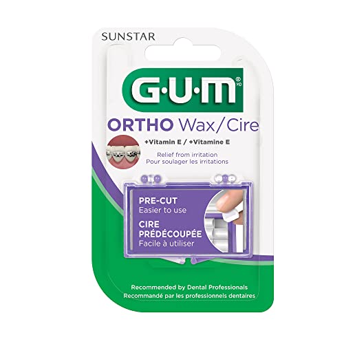 GUM - 10070942007235 Orthodontic Wax with Vitamin E and Aloe Vera (Pack of 6)