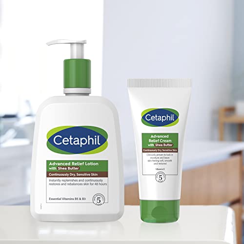 Cetaphil Body Lotion, Advanced Relief Lotion with Shea Butter for Dry, Sensitive Skin, 16 oz Pack of 2, Fragrance Free, Hypoallergenic, Non-Comedogenic