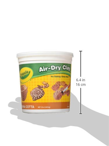 Crayola Air Dry Clay for Kids (5lbs), Reusable Bucket of Terra Cotta Clay for Sculpting, Bulk Arts and Crafts Supplies, Ages 3+