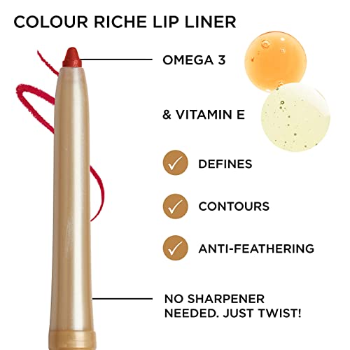 L’Oréal Paris Cosmetics Colour Riche Lip Liner, Au Naturale, 0.007 oz.