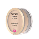 Neutrogena Mineral Sheers Lightweight Loose Powder Makeup Foundation with Vitamins A, C, & E, Sheer to Medium Buildable Coverage, Skin Tone Enhancer, Face Redness Reducer, Classic Ivory 10,.19 oz