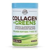 Country Farms Collagen Peptides Powder with Greens Dietary Powder Supplement (Type I, III) for Skin Hair Nail and Joints, Dairy/Gluten/Sugar Free, Energizing Superfoods, Natural, 10.6 Oz 30 Servings