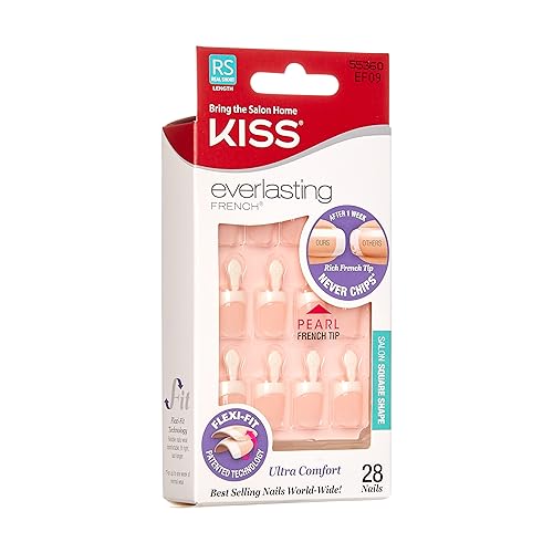 Kiss Products Everlasting French Nail Kit, String of Pearls, 0.07 Pound (28 Count)