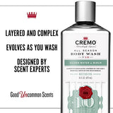 Cremo Rich-Lathering Silver Water & Birch Body Wash, A Revitalizing Combination of Glacier-Fed Streams and White Birch 16 Fl Oz (2-Pack)