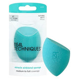 Real Techniques Miracle Airblend Sponge, Matte Makeup Blending Sponge, For Liquid, Cream, & Powder Products, Offers Medium To Full Coverage, Foundation Sponge, Packaging May Vary, 1 Count