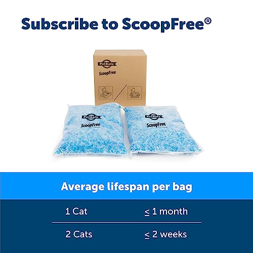 PetSafe ScoopFree Premium Crystal Cat Litter - 5x Better Odor Control Than Clay Litter - Less Tracking & Dust For A Fresh Home - Non-Clumping - Two 4.3 lb Bags Of Litter (8.6 lb Total) - Lavender