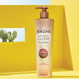 Jergens Natural Glow 3-Day Self Tanner for Medium to Deep Skin Tone, Sunless Tanning Daily Moisturizer, for Streak-free and Natural-Looking Color, 10 oz