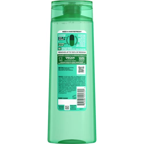 Garnier Fructis Pure Clean Purifying Shampoo, Silicone-Free, 12.5 Fl Oz, 3 Count (Packaging May Vary)