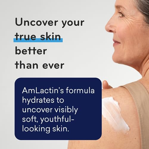 AmLactin Rapid Relief Restoring Body Cream – 12 oz Tub – 2-in-1 Exfoliator and Moisturizer for Dry Skin with 15% Lactic Acid and Ceramides for 24-Hour Moisturization