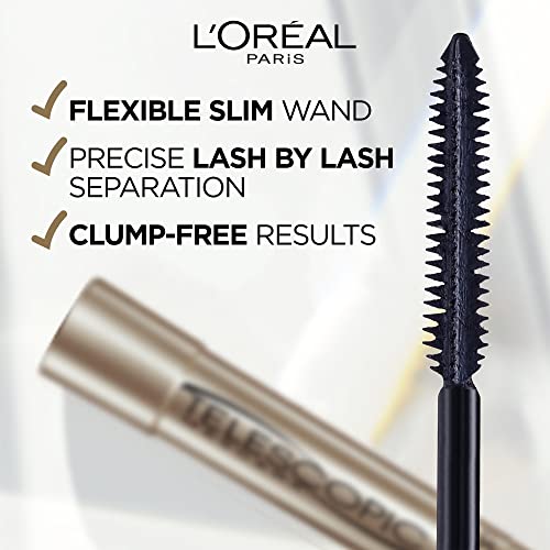 LOreal Paris Makeup Original Telescopic Lengthening Mascara, Waterproof Black