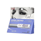 KISS Lash Couture Black Strip Lash Adhesive with Biotin & Blueberry Extract, Latex-Free, Dermatologist Tested, Contact Lens Friendly, Strong Hold, Gentle Formula, with Brush Tip Applicator, 0.17 Oz.