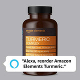 Amazon Elements Turmeric Complex, 316 mg Curcumin, 140 mg Ginger, 5 mg Black Pepper - Joint & Immune System, Healthy Inflammation Response - 65 Capsules (2 month supply)