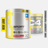 C4 Sport Pre Workout Powder Blue Raspberry - Pre Workout Energy with 3g Creatine Monohydrate + 135mg Caffeine and Beta-Alanine Performance Blend - NSF Certified for Sport | 30 Servings