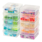 IRIS USA 10Pack Large Plastic Hobby Art Craft Supply Organizer Storage Containers with Latching Lid