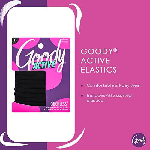 Goody Ouchless Elastics 4mm Black, 17CT