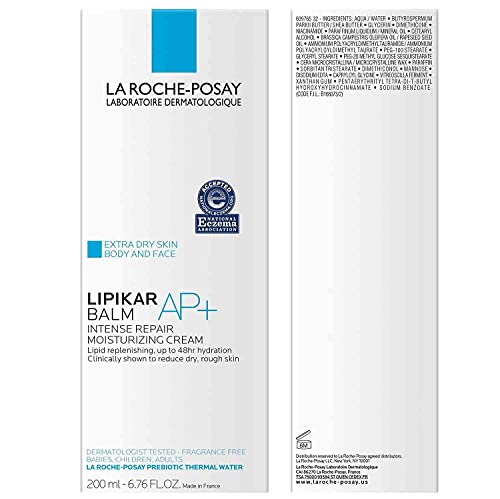 La Roche-Posay Lipikar Balm AP+ Intense Repair Body Lotion for Extra Dry Skin, Body Cream with Shea Butter and Niacinamide, Repairs Dry and Rough Skin, 6.76 Fl Oz (Pack of 1)