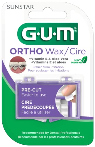 GUM - 10070942007235 Orthodontic Wax with Vitamin E and Aloe Vera (Pack of 6)