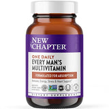 New Chapter Men's Multivitamin for Immune, Stress, Heart + Energy Support with 20 Fermented Nutrients - Every Man's One Daily, Gentle on The Stomach - 96 ct