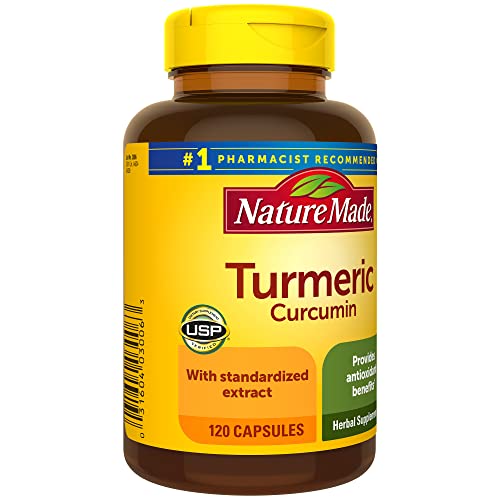 Nature Made Turmeric Curcumin 500 mg, Herbal Supplement for Antioxidant Support, 60 Capsules, 60 Day Supply