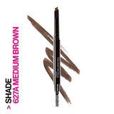 Wet n Wild Ultimate Eyebrow Retractable Definer Pencil, Dark Brown, Dual-Sided, Fine Tip, Shapes, Defines, Fills Brows Makeup