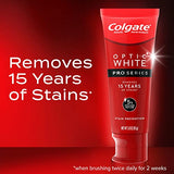 Colgate Optic White Pro Series Whitening Toothpaste with 5% Hydrogen Peroxide, Stain Prevention, 3 Oz Tube