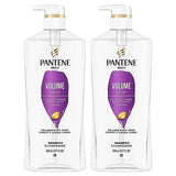 Pantene Shampoo Twin Pack with Hair Treatment, Volume & Body for Fine Hair, Safe for Color-Treated Hair