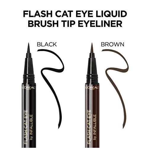 L’Oréal Paris Makeup Infallible Flash Cat Eye Waterproof Liquid Eyeliner, Black