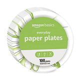 Amazon Basics Everyday Paper Plates, 10 Inch, Disposable, 50 Count