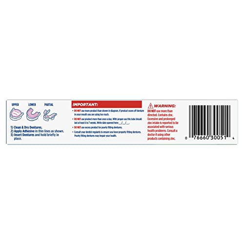 Fixodent Control Denture Adhesive Cream Plus Scope Flavor, 2 Oz (Pack of 6)