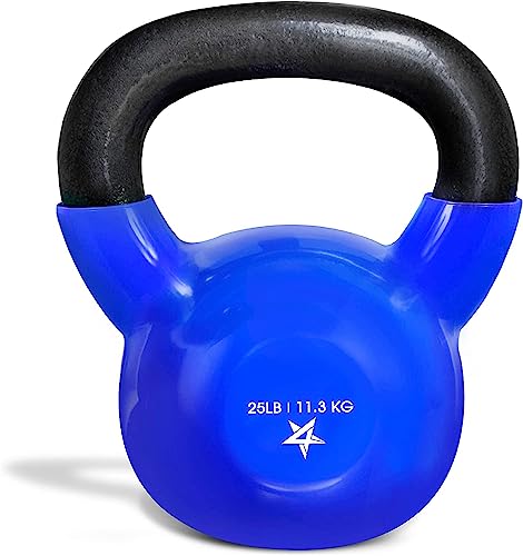 Yes4All Vinyl Coated Kettlebell Weights Set – Great for Full Body Workout and Strength Training – Vinyl Kettlebell 15 lbs