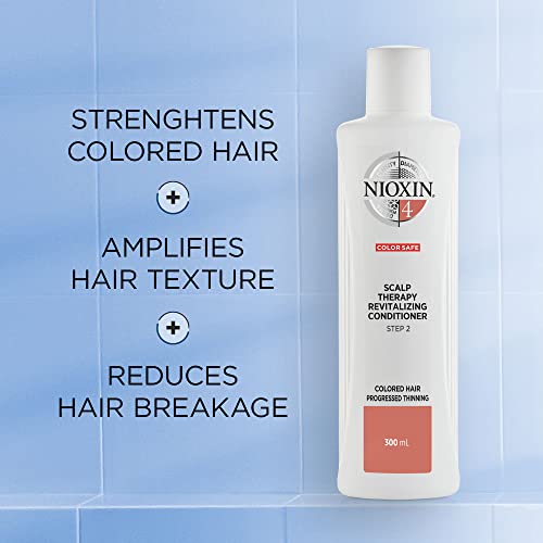 Nioxin System 4 Scalp Therapy Conditioner with Peppermint Oil, Treats Dry Scalp, Provides Moisture Control & Balance, For Color Treated Hair with Progressed Thinning, 33.8 fl oz