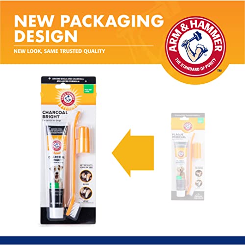 Arm & Hammer for Pets Dog Dental Care Fresh Breath Kit | Includes Arm & Hammer Baking Soda Dog Toothpaste and Dog Toothbrush | Dog Plaque Removal Kit, Mint