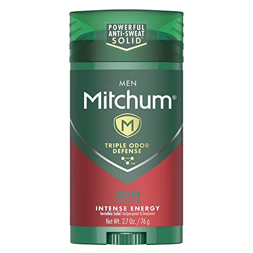 Mitchum Men's Deodorant, Antiperspirant Stick, Triple Odor Defense Invisible Solid, 48 Hr Protection, Dermatologist Tested, Intense Energy, 2.7 Oz (Pack of 1)