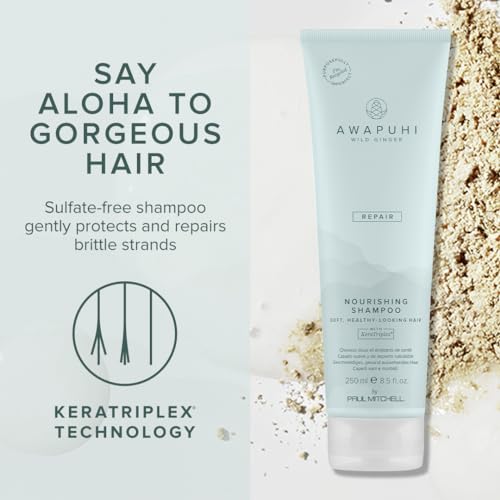 Awapuhi Wild Ginger by Paul Mitchell Nourishing Moisturizing Lather Shampoo, Ultra Rich, Color-Safe Formula, For Dry, Damaged + Color-Treated Hair, 33.8 fl. oz.