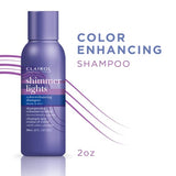 Clairol Professional Shimmer Lights Purple Shampoo, 2 fl. Oz | Neutralizes Brass & Yellow Tones | For Blonde, Silver, Gray & Highlighted Hair