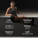 THERABAND Resistance Band 25 Yard Roll, Medium Red Non-Latex Professional Elastic Bands For Upper & Lower Body Exercise Workouts, Physical Therapy, Pilates, & Rehab, Dispenser Box, Beginner Level 3