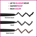 wet n wild Mega Last Breakup Proof Liquid Waterproof Eyeliner, Black, Quick Drying Retractable Gel Eyeliner, Smudge Resistant, Long Lasting 16 Hour Wear, Ultra Fine Brush Tip Pen