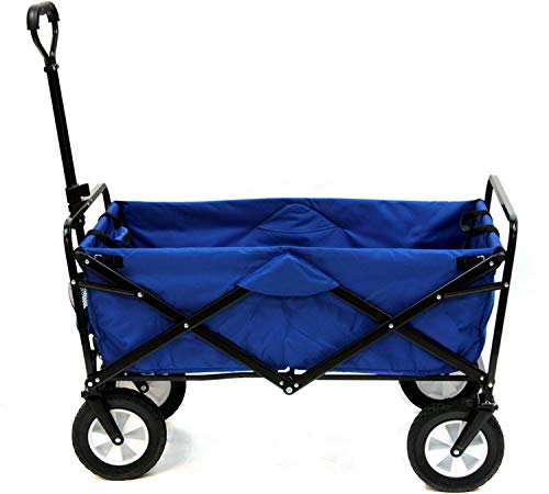 MacSports Collapsible Folding Outdoor Utility Wagon, Black